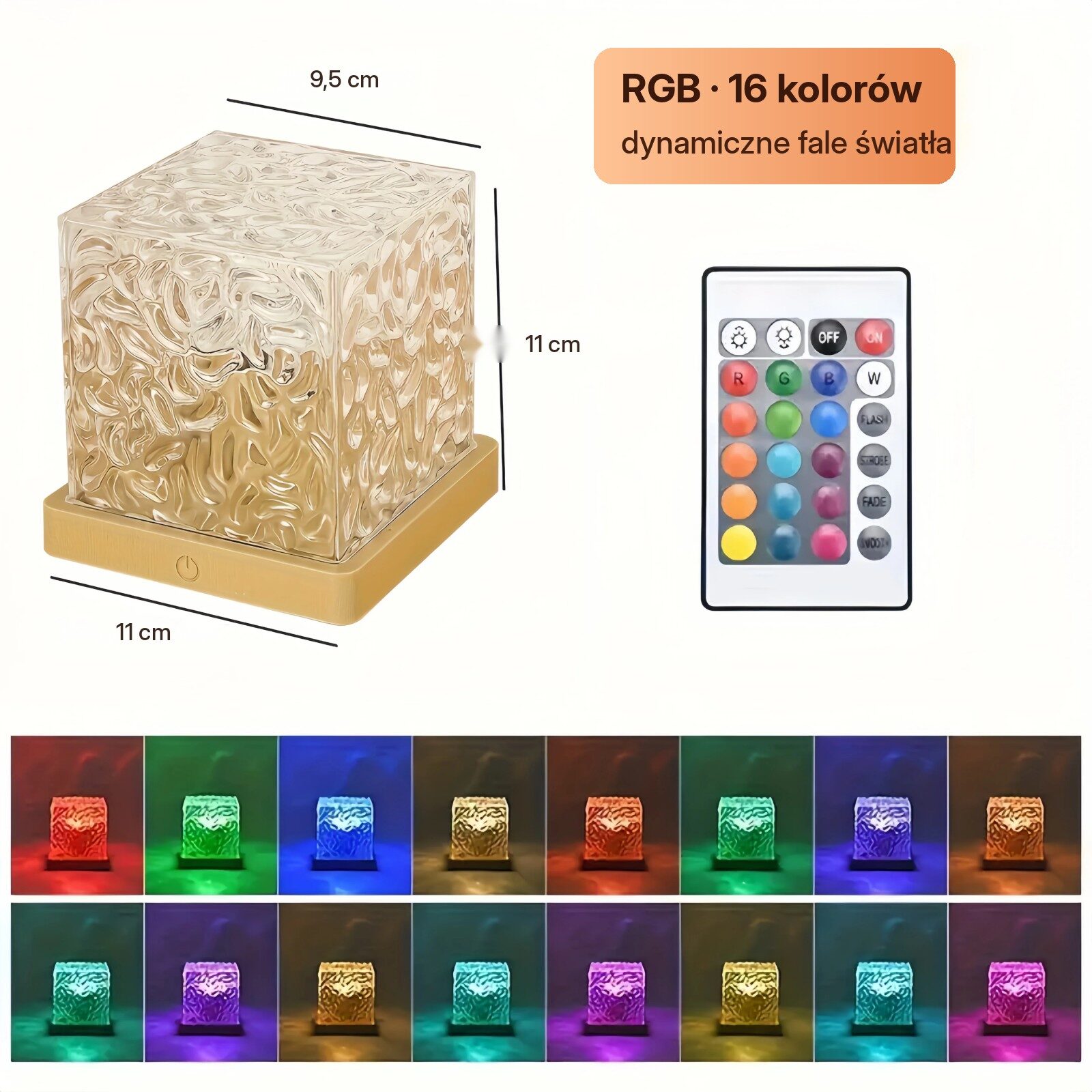 Paleta RGB – 16 kolorów i dynamiczne fale